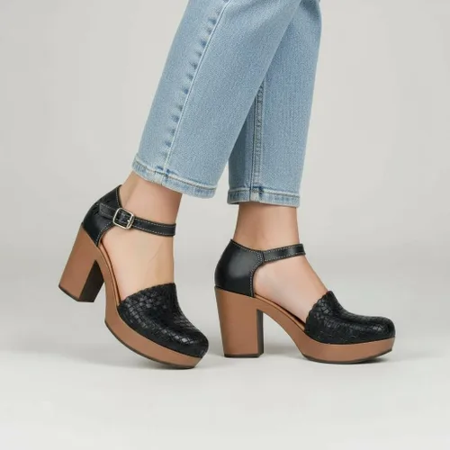Vista 14 de Zapatos Mexicanos de Plataforma de Piel para Mujer - Modelo 5H02