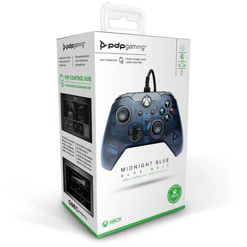 Vista 15 de PDP Wired Controller for Xbox Series XS Xbox One Windows 1011 - Midnight Blue