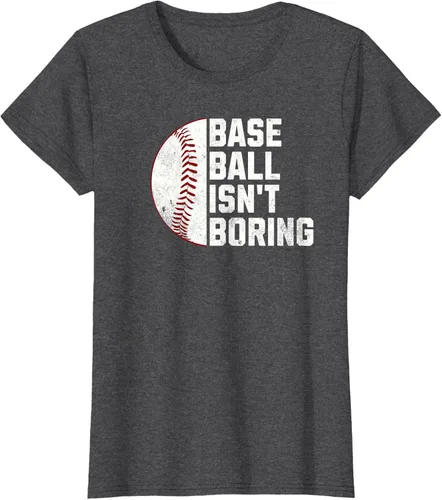 Vista 6 de Camiseta Baseball Isn't Boring, Negro