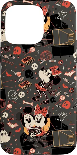 Vista 28 de iPhone 16 Disney Mickey Mouse & Minnie Mouse Scary Sweet Halloween Case
