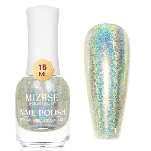 Vista 12 de MIZHSE Esmalte de uñas base y capa superior de secado rápido, 15 ml 0.5 fl oz Esmalte de uñas básico no gel de secado al aire rápido, protector