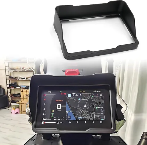 Vista 8 de Nuevos accesorios de motocicleta instrumento valla visera cubierta protectora negro para CFMOTO 800 MT 800MT 800mt cubierta de instrumento 2021 2022