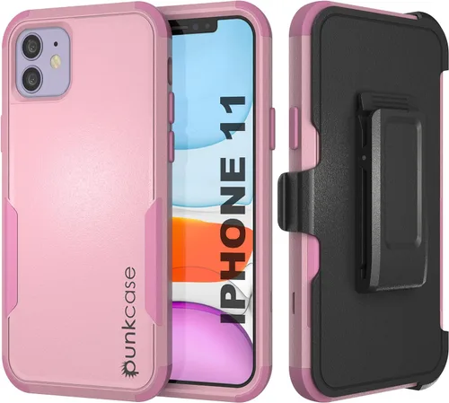 Vista 12 de Punkcase Funda para iPhone 11 con clip para cinturón [Serie Patrón] 4-1, resistente y protectora multicapa con soporte integrado para iPhone 11
