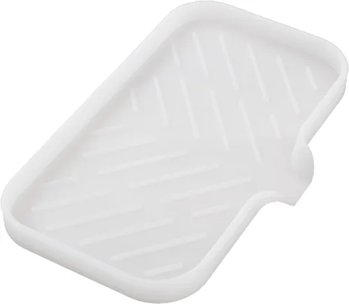 Vista 18 de MicoYang Jaboneras de Baño de Silicona con Boquilla de Drenaje - Organizador de Fregadero de Baño y Cocina, Soporte para Esponja, Bandeja de Jabón