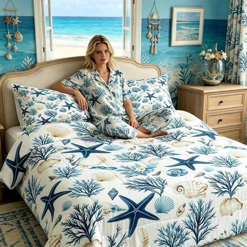 Vista 27 de Juego de edredón Lake Home Camper tamaño King, juego de ropa de cama náutica con ancla para niños, niñas, niños, adultos, decoración de dormitorio