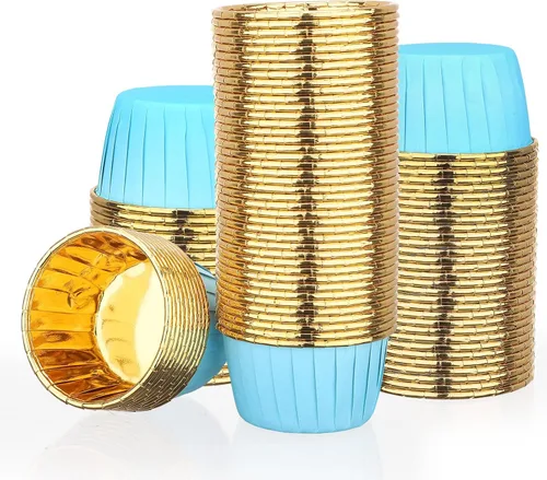 Vista 33 de EUSOAR Vasos para hornear, 50 forros para cupcakes de 3.5 onzas, forros para magdalenas de Navidad, envoltorios de cupcakes, papel para magdalenas