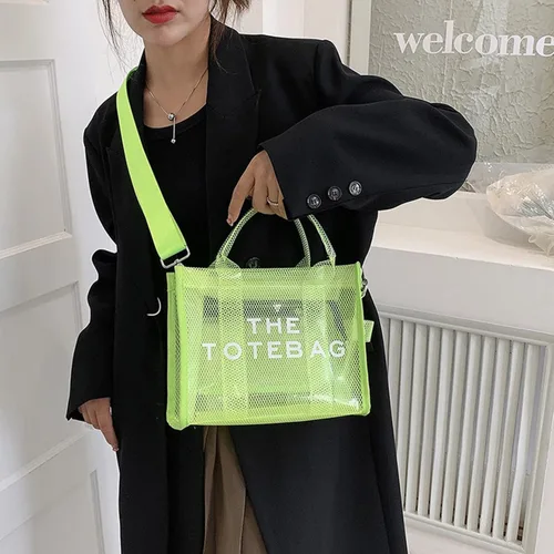 Vista 3 de Bolsa de mano transparente para mujer bolsa de plástico transparente bolsa cruzada de viaje para mujer con bolsas de plástico con cremallera