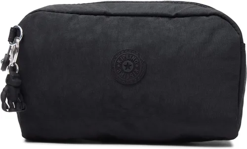 Vista 4 de Kipling Gleam - Bolsa de cosméticos de peltre metálico para mujer, Negro (Black Noir)