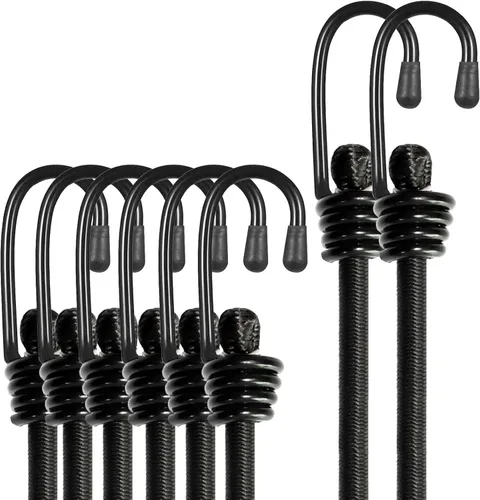 Vista 7 de BEXSLE Cuerdas Bungee con Ganchos, Correas Bungee Elásticas de Alta Resistencia para Exteriores, Sin Olor, Cuerda Bungee de Grado Industrial
