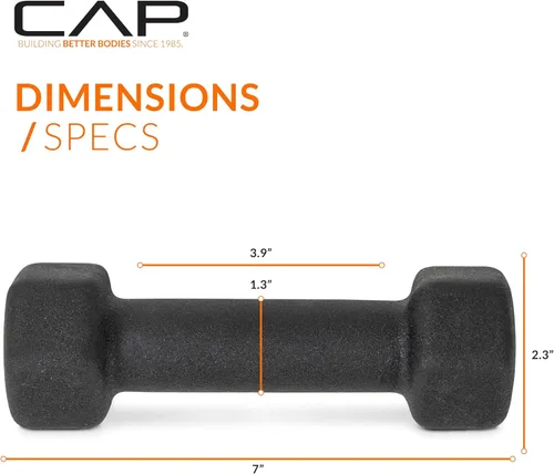 Vista 4 de CAP Pares y juegos de mancuernas de neopreno Barbell Negro
