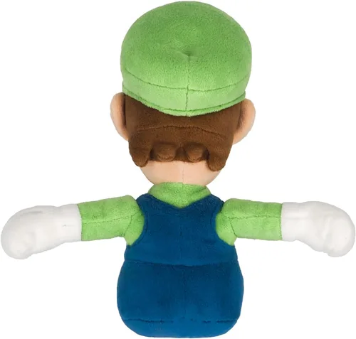 Vista 4 de Sanei Super Mario All Star Collection Luigi - Peluche de 10 pulgadas, tamaño pequeño
