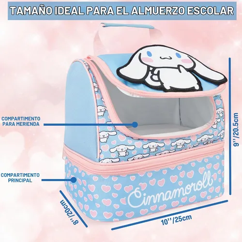 Vista 4 de Get Trend Cinnamoroll Girls 3D Insulated Lunch Bag for School, Picnic Multi Cinnamoroll