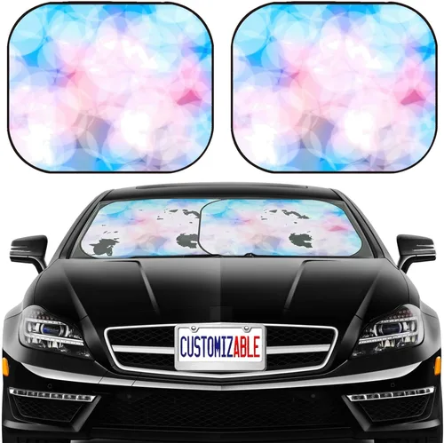 Vista 9 de MSD Parasol de coche para SUV, 2 piezas, ajuste universal, parasol personalizado para SUV se adapta a la mayoría de MUV, Hatchback, camioneta, MPV