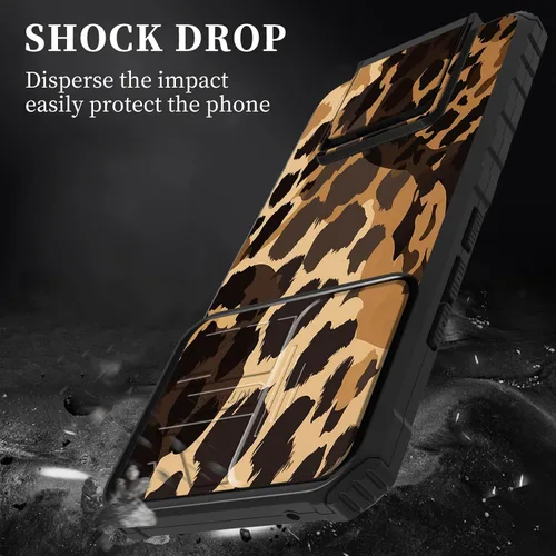 Vista 4 de Funda para Samsung Galaxy A53 5G con cubierta de cámara y soporte de soporte, resistente a prueba de golpes, TPU funda protectora para Samsung
