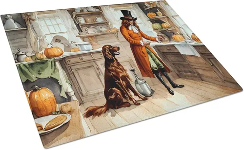 Vista 73 de Caroline's Treasures DAC1720LCB Affenpinscher - Tabla de cortar de vidrio con calabazas para cocina de otoño, grande, decorativa, de vidrio