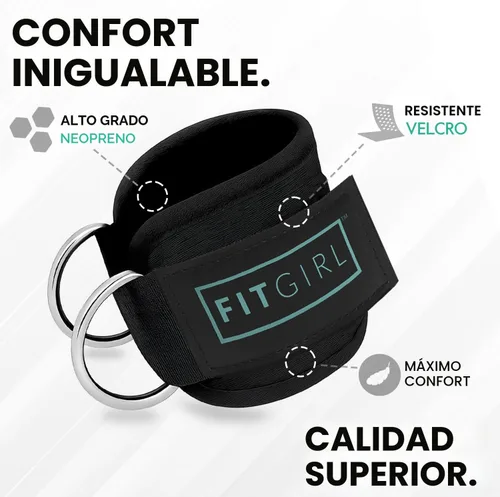 Vista 3 de FITGIRL Correa de tobillo para máquina de cable, acolchado de alta calidad y comodidad para máquinas de ejercicio con cable, accesorio de ejercicio