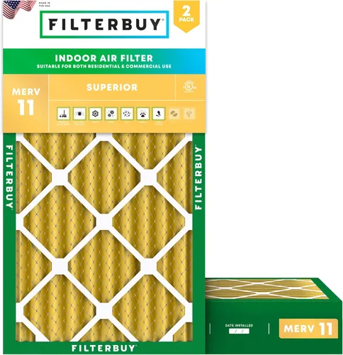 Vista 15 de Filterbuy Filtro de aire MERV 11 de 8 x 14 x 1 pulgadas para defensa de mascotas y alergias (paquete de 2), filtros electrostáticos plisados