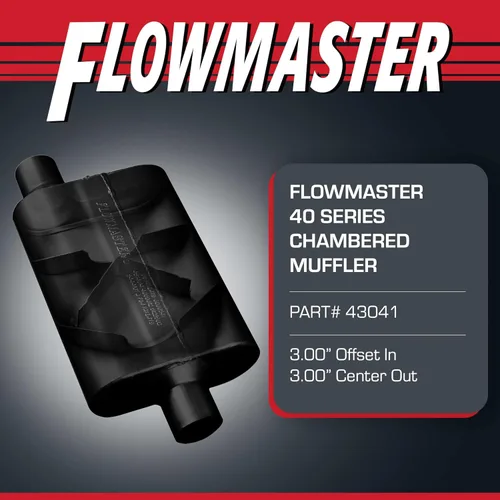 Vista 2 de Flowmaster 43041 serie 40 Silenciador. Entrada centrada/salida central