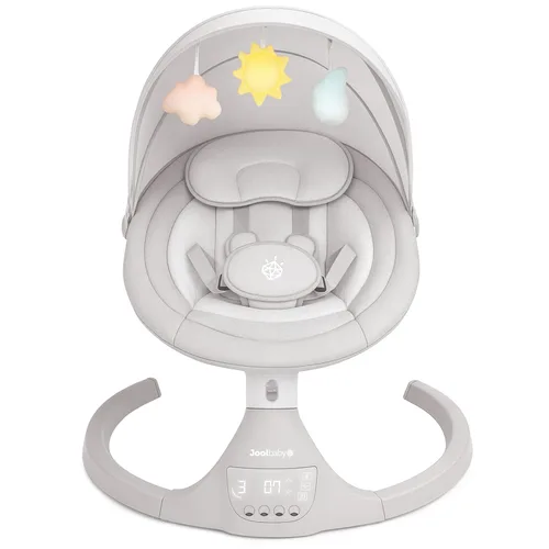 Vista 8 de Jool Baby Nova Swing para recién nacidos, columpio eléctrico motorizado para bebés, música Bluetooth, 10 melodías preestablecidas, control remoto