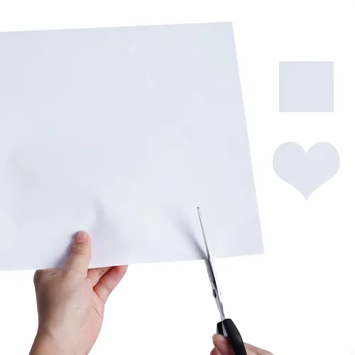Vista 4 de 10 hojas de cinta adhesiva de doble cara, cinta adhesiva blanca, tamaño A4, manualidades para manualidades, álbumes de fotos, decorativos