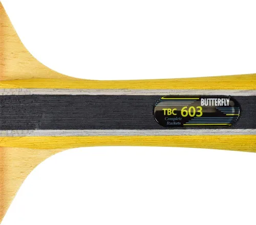 Vista 3 de Butterfly 603 Shakehand, raqueta de ping pong con funda