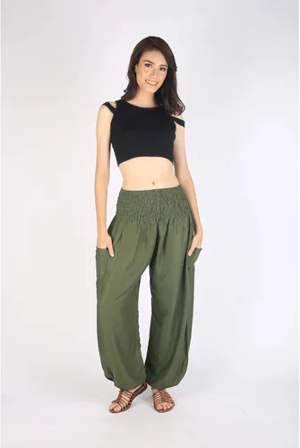 Vista 6 de Pantalones bohemios pantalones harem de yoga para mujer para la playa