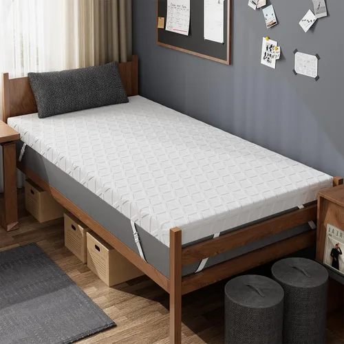 Vista 11 de ELEMUSE Cubrecolchón de espuma viscoelástica con diseño ventilado de 3 pulgadas, tamaño individual, almohadilla de espuma de remolino con gel