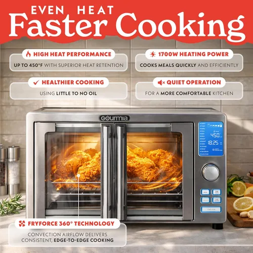 Vista 3 de Gourmia GTF7520 Horno Tostador Freidora de Aire