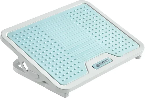 Vista 11 de EUREKA ERGONOMIC Reposapiés ajustable con inclinación, reposapiés para debajo del escritorio en el trabajo con superficie de masaje, reposapiés