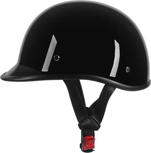Vista 2 de CUTEY Casco de motocicleta, casco vintage, gorra polo abierta de media cáscara, unisex, certificado DOT