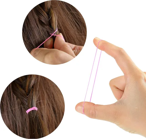 Vista 5 de Mr. Pen - Bandas de goma para el cabello de colores surtidos, paquete de 2400, mini lazos elásticos para cabello y niñas