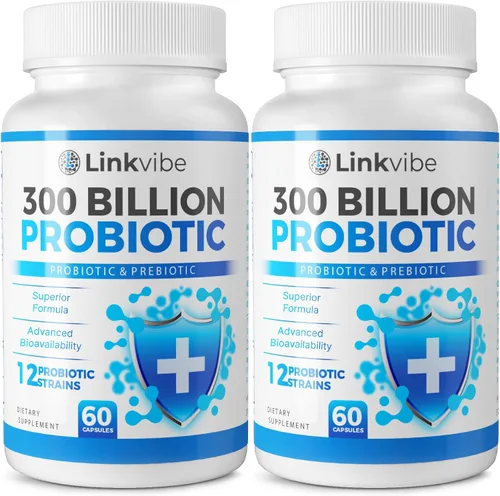 Vista 7 de Probiótico 300 mil millones de UFC – 12 cepas con prebióticos orgánicos para la salud digestiva e intestinal, inmune, hinchazón – Probióticos