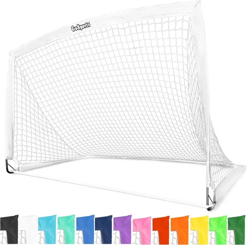 Vista 7 de GoSports - Arcos de fútbol portátiles para niños, 13 opciones de color, elige 4 x 3 pies o 6 x 4 pies, redes desplegables de tono