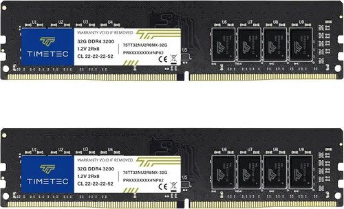 Vista 27 de Timetec Pinnacle Konduit 8GB DDR4 3200MHz PC4-25600 CL16-18-18-38 XMP2.0 Overclocking 1.35V Compatible para AMD e Intel Módulo de memoria RAM