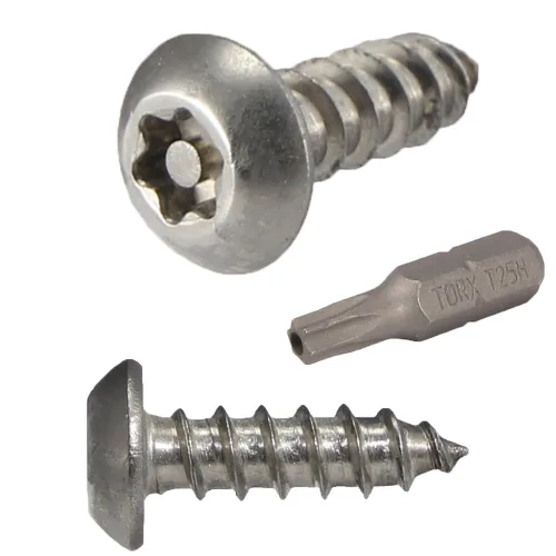 Vista 10 de Fastenere Tornillos de Chapa Metálica de Seguridad Torx - #6 x 1-1/2" (paquete de 25) con cabeza de botón, resistentes a manipulaciones, tornillos