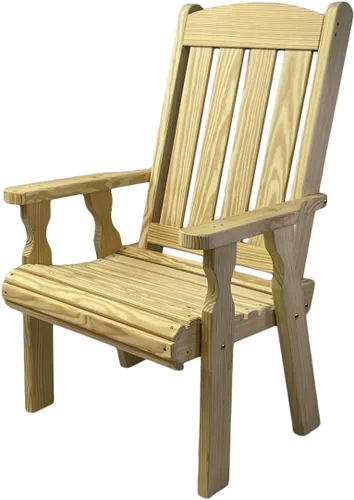 Vista 10 de Amish Casual Silla de patio tratada con misión de respaldo alto de 600 libras (mancha de cedro)