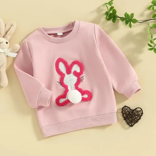 Vista 189 de Traje de San Valentín para bebé, niña, niño, traje de San Valentín, sudadera de manga larga con estampado de corazón