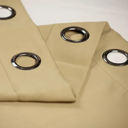 Vista 7 de INLINAS Cortinas opacas para dormitorio, aislamiento térmico, reducción de ruido, juego de 2 paneles de ahorro de energía, beige, 42 pulgadas