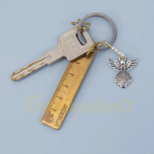Vista 8 de Framendino, Paquete de 100 dijes de ángel de plata antigua para hacer joyas, pulseras y manualidades, aleación, No es una piedra preciosa