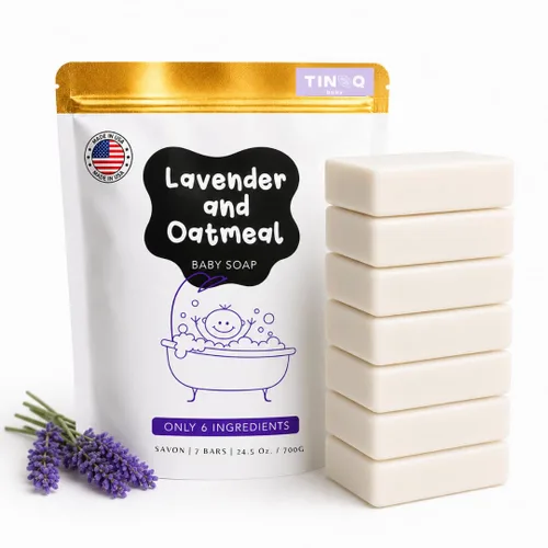 Vista 8 de Barra de jabón para bebés para piel sensible Jabón de baño natural para niños pequeños y adultos Aceite esencial de lavanda orgánica relajante