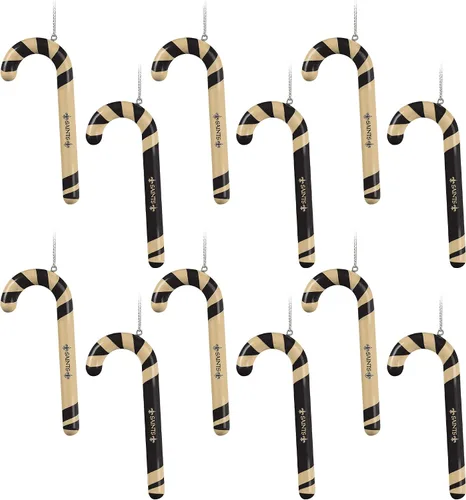 Vista 8 de NFL Team Logo 12 Pack Candy Cane Ornament Set