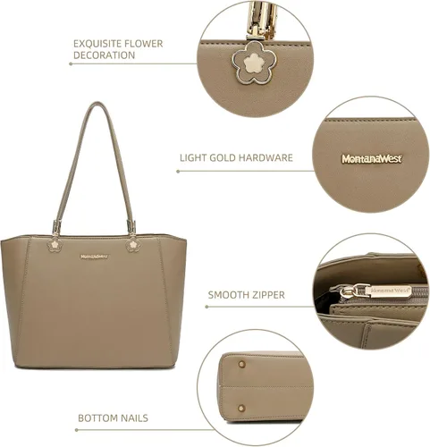 Vista 4 de Montana West MWC-096 - Monederos para mujer, bolso de hombro de cuero vegano