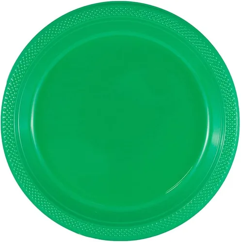 Vista 30 de Platos para fiesta de plástico redondos y cuadrados colorido de 7, 8, y 9 pulgadas, 10/20 platos por paquete, Negro