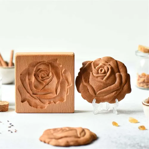 Vista 22 de Molde de Galletas de Madera, Molde de Horneado 3D, Herramienta de Decoración de Gravura para Artesanía, Adecuado para Halloween, Acción de Gracias