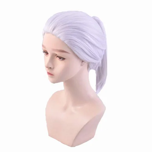 Vista 2 de SUNXXCOS Fibra de alta temperatura para hombres y mujeres para fiestas masculinas de Halloween, Kimetsu no Yaiba, pelucas cortas de cosplay