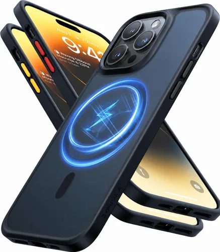 Vista 12 de TORRAS Funda Magnética Mejorada Más Fuerte para iPhone 14 Pro, 12 pies de grado militar probada contra caídas, compatible con MagSafe, resistente a