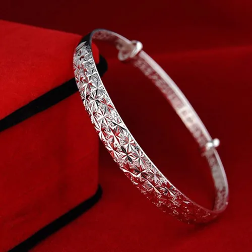 Vista 6 de Pulsera para mujer diseño de estrella tallada de moda para boda compromiso regalo