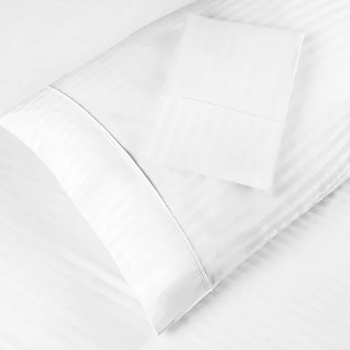 Vista 11 de Algodón egipcio de 300 hilos franjas Funda de almohada Set, Hunter Green, King