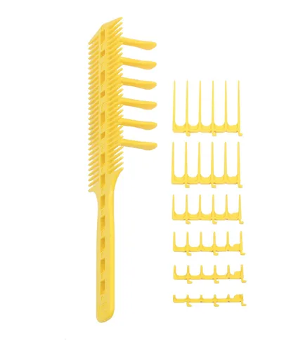 Vista 9 de Scissor Clipper over peine Peluquería Herramienta Kit (Negro, Gris, o amarillo), Negro