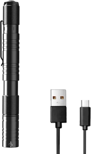 Vista 11 de LED Pen Light, linterna de pluma zoomable 270 lúmenes con 2* AAA Pocket Size Clip Pen Flashlight Small Mini Handheld Slim Flash Light for Nurse